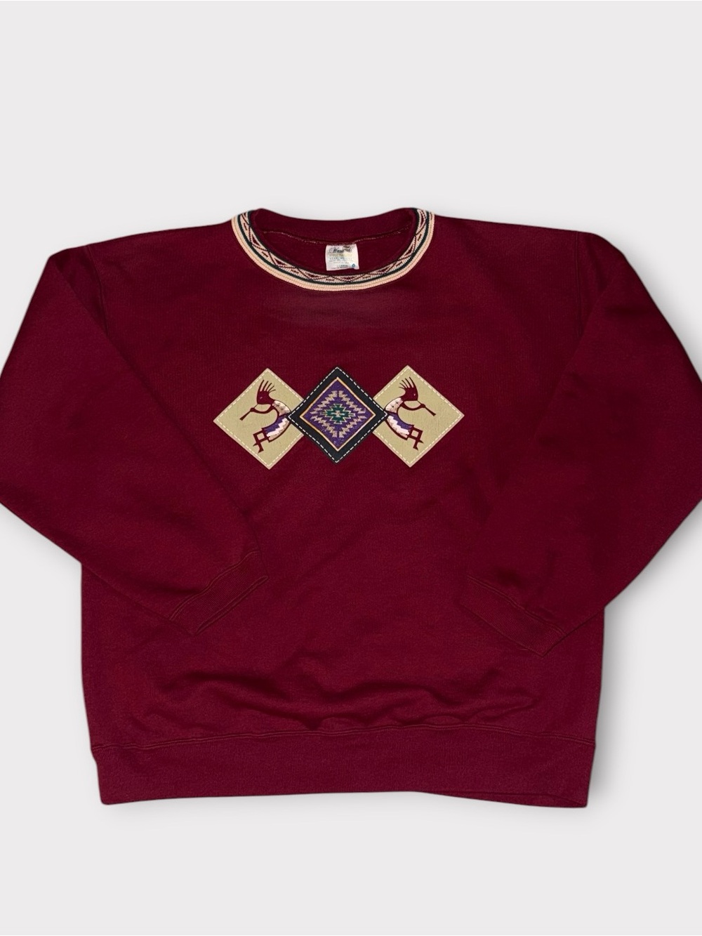 Vintage crewneck sweatshirt Southwest-style Kokopelli Sz XL